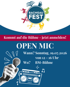 Bachgaufest - Open Mic1