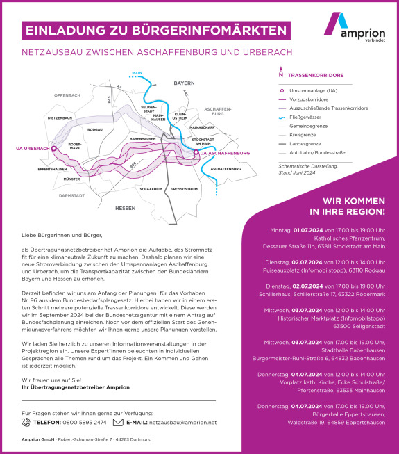 Einladung Bürgerinformation Amprion