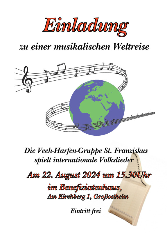 Plakat Veeh-Harfen-Konzert