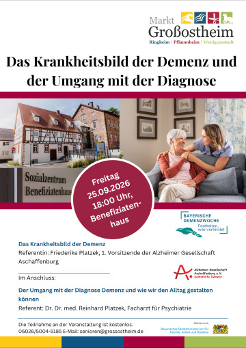 Demenzwoche - Plakat Krankheitsbild Demenz und Umgang Diagnose1