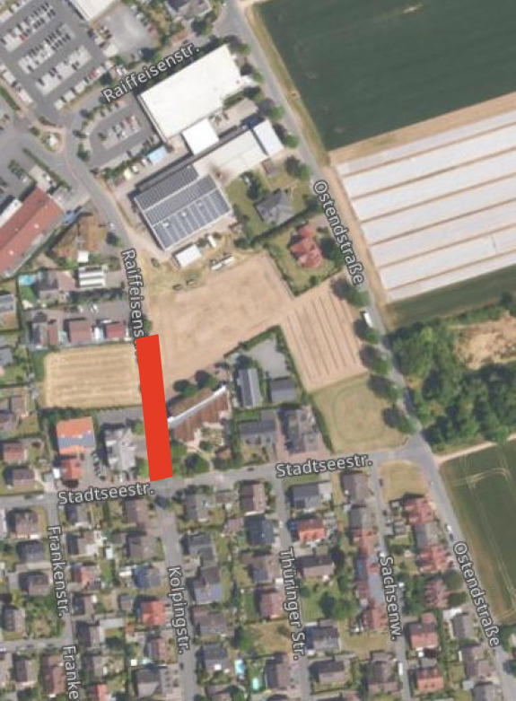 Übersichtsplan für mögliche GI-Gebiet Erweiterung 3