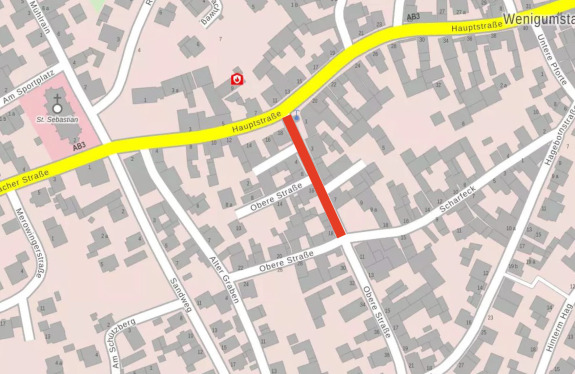 Luftbild_Bekanntmachung_Homepage_Vollsperrung_Obere_Straße